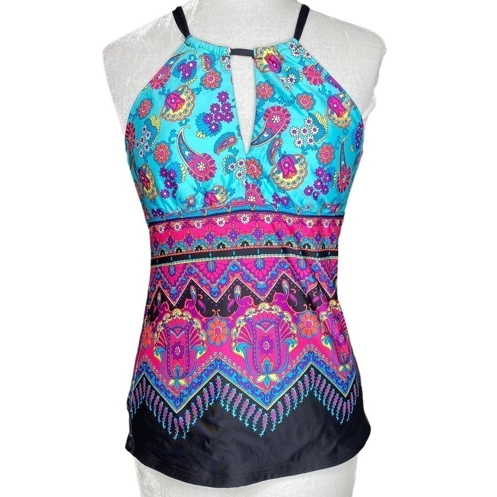 Apt 9 Tankini Halter-Tie Top. Size Small